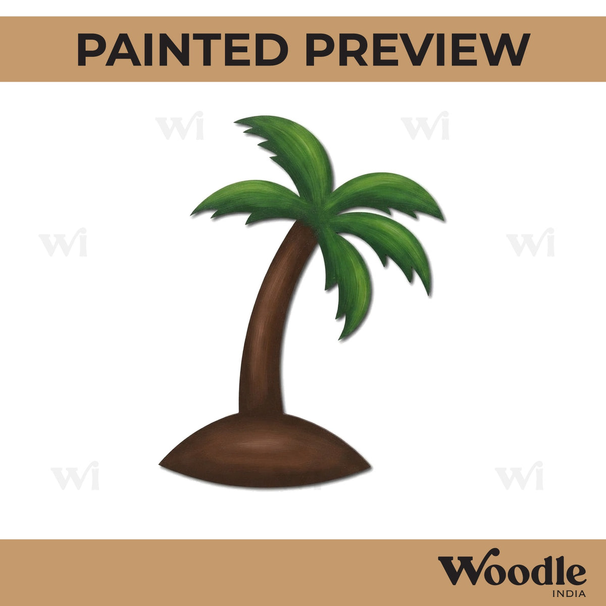 Coconut Tree Cutout MDF Design 3