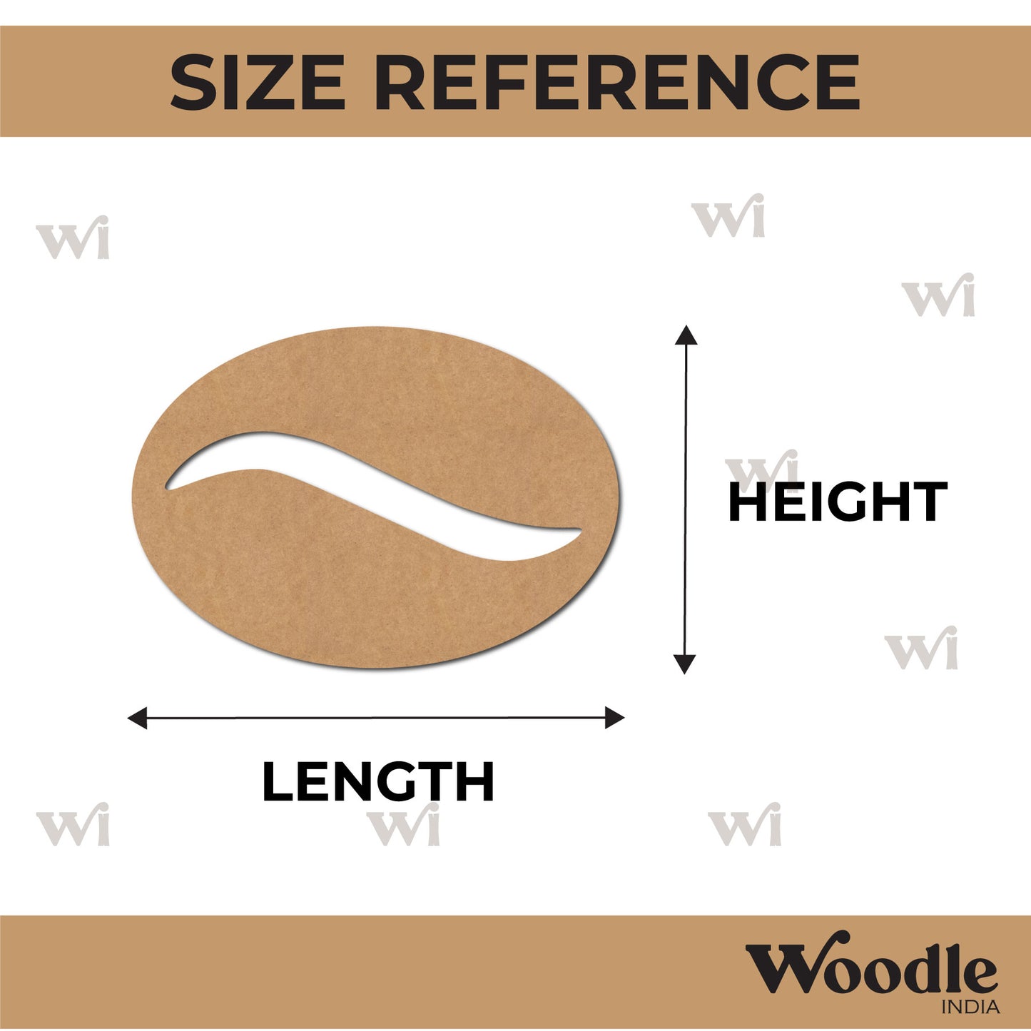Coffee Bean Cutout MDF Design 1
