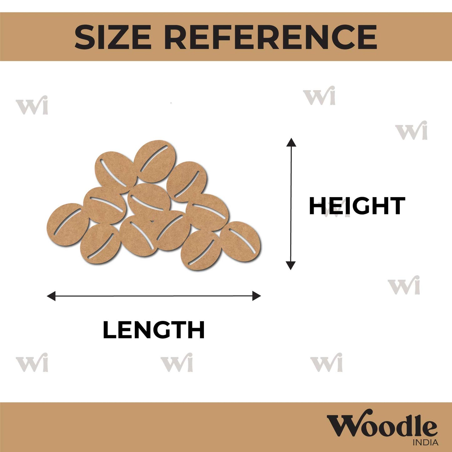 Coffee Beans Cutout MDF Design 1