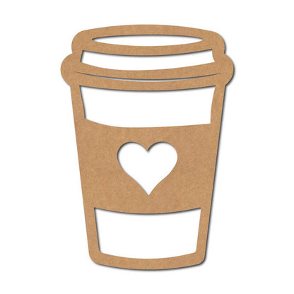 Coffee Cup Cutout MDF Design 1