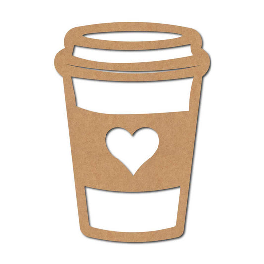 Coffee Cup Cutout MDF Design 1
