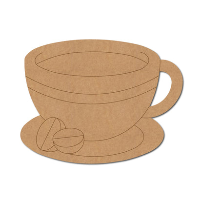 Coffee Cup Pre Marked MDF Design 1