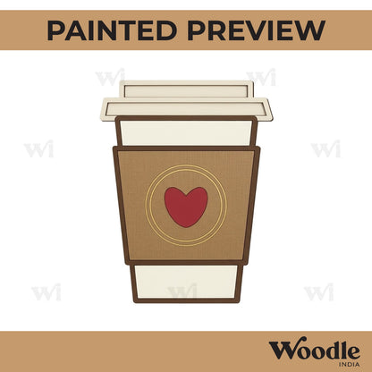 Coffee Cup Pre Marked MDF Design 2