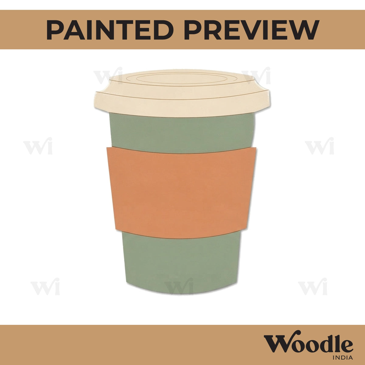 Coffee Cup Pre Marked MDF Design 3