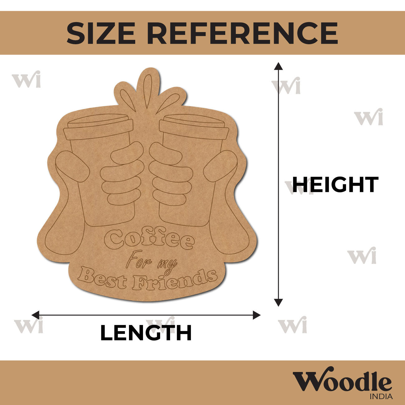 Coffee Friendship Day Pre Marked Base MDF Design 1