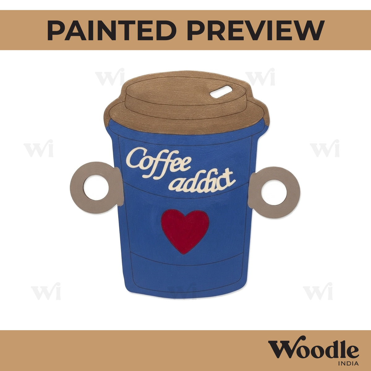 Coffee Rakhi Pre Marked MDF Design 1
