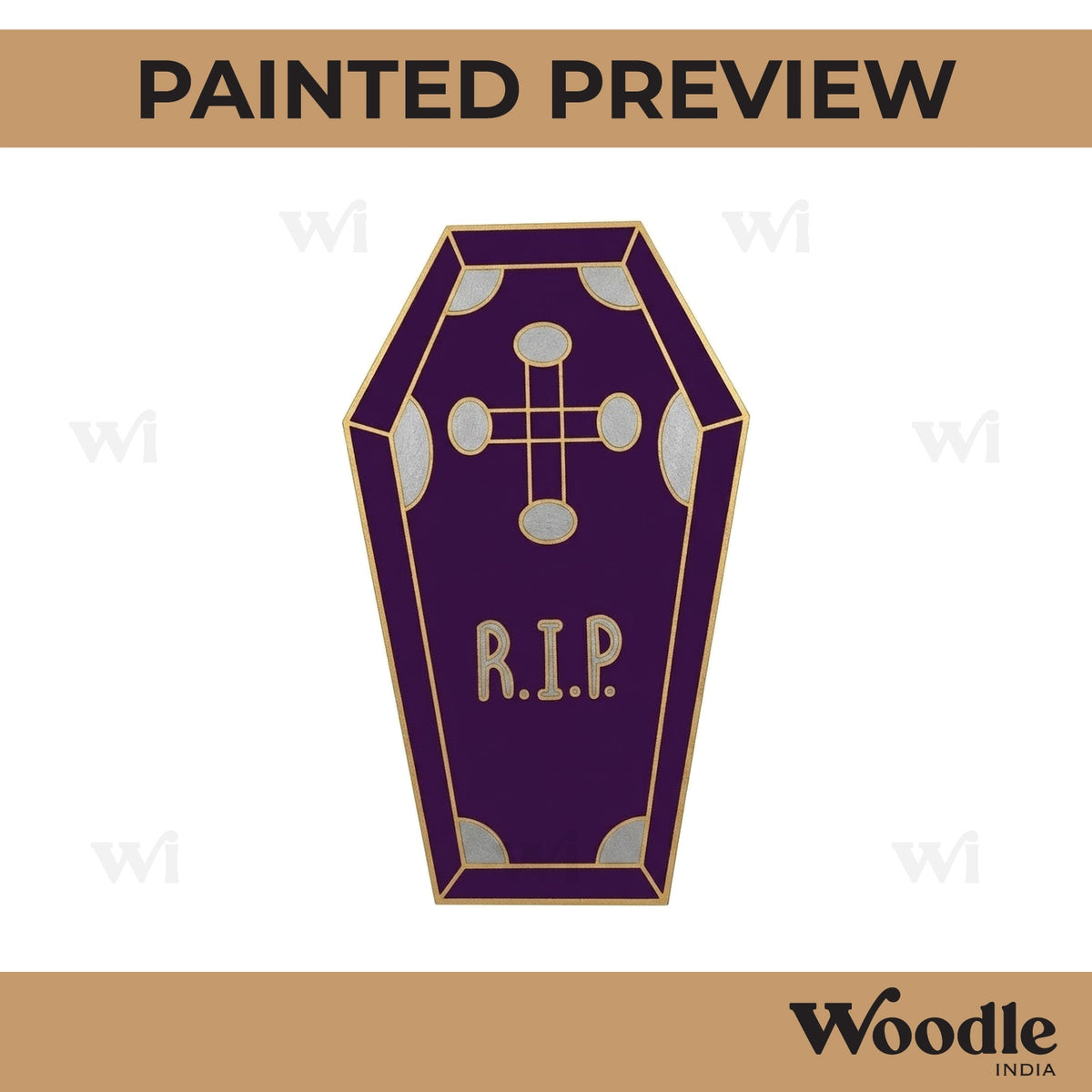 Coffin Pre Marked MDF Design 1