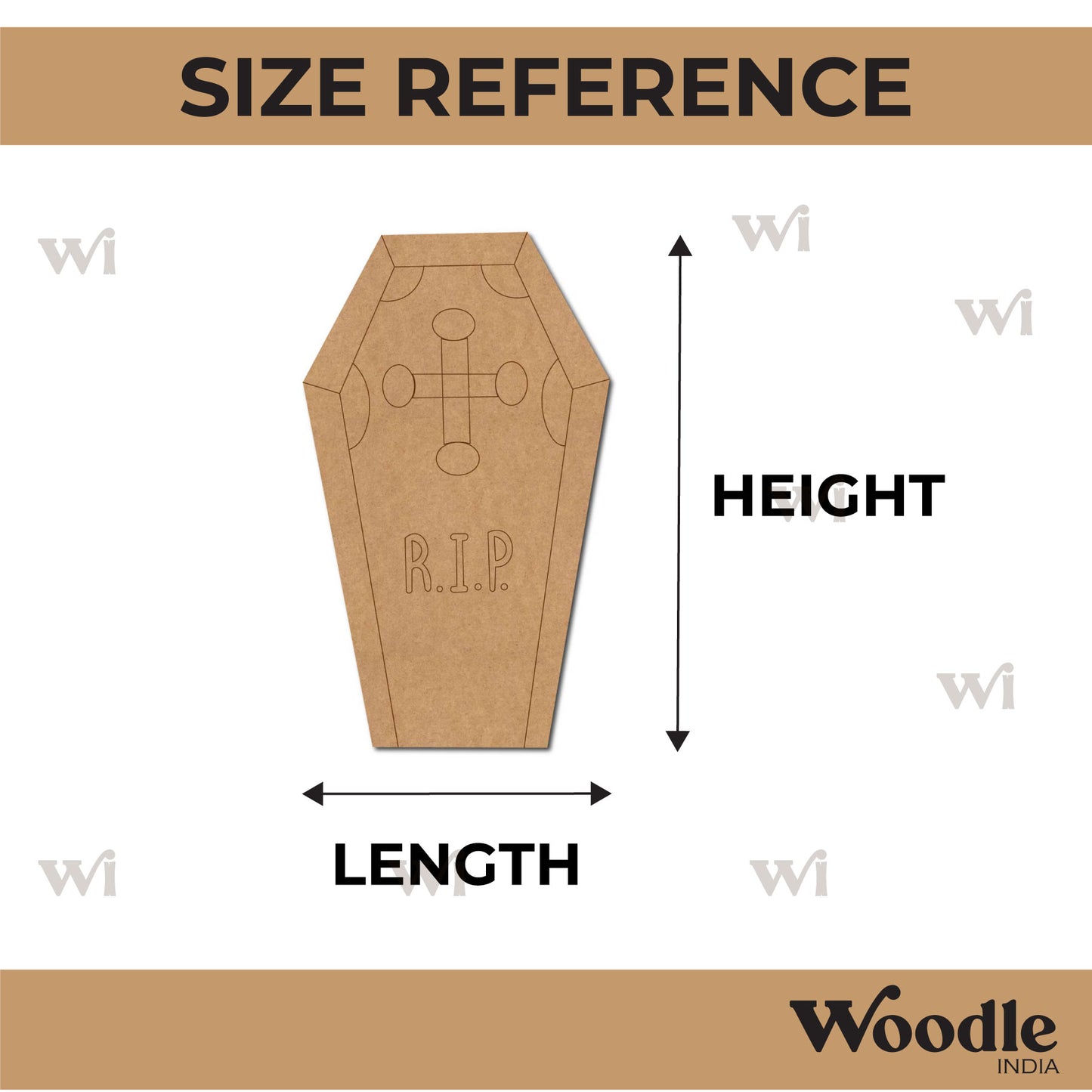Coffin Pre Marked MDF Design 1