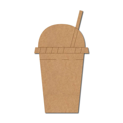 Cold Drink Cup With Straw Pre Marked MDF Design 1