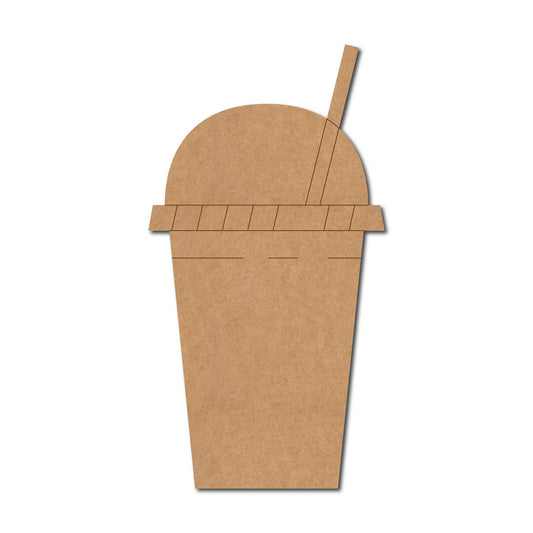 Cold Drink Cup With Straw Pre Marked MDF Design 1