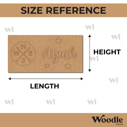 Compass Kids Nameplate MDF Design 1