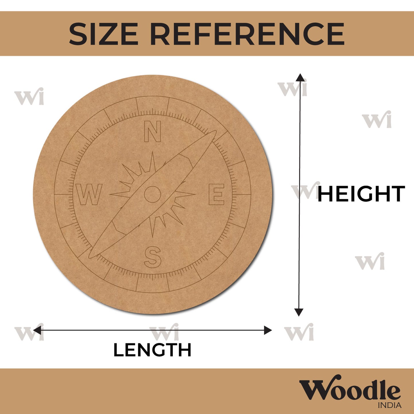 Compass Pre Marked MDF Design 1