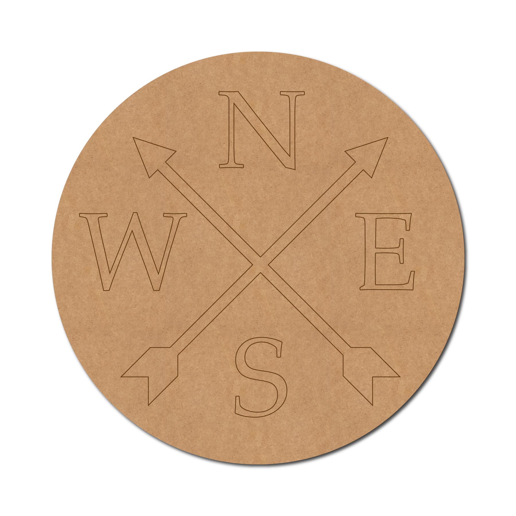 Compass Pre Marked Round MDF Design 1 – Woodle India