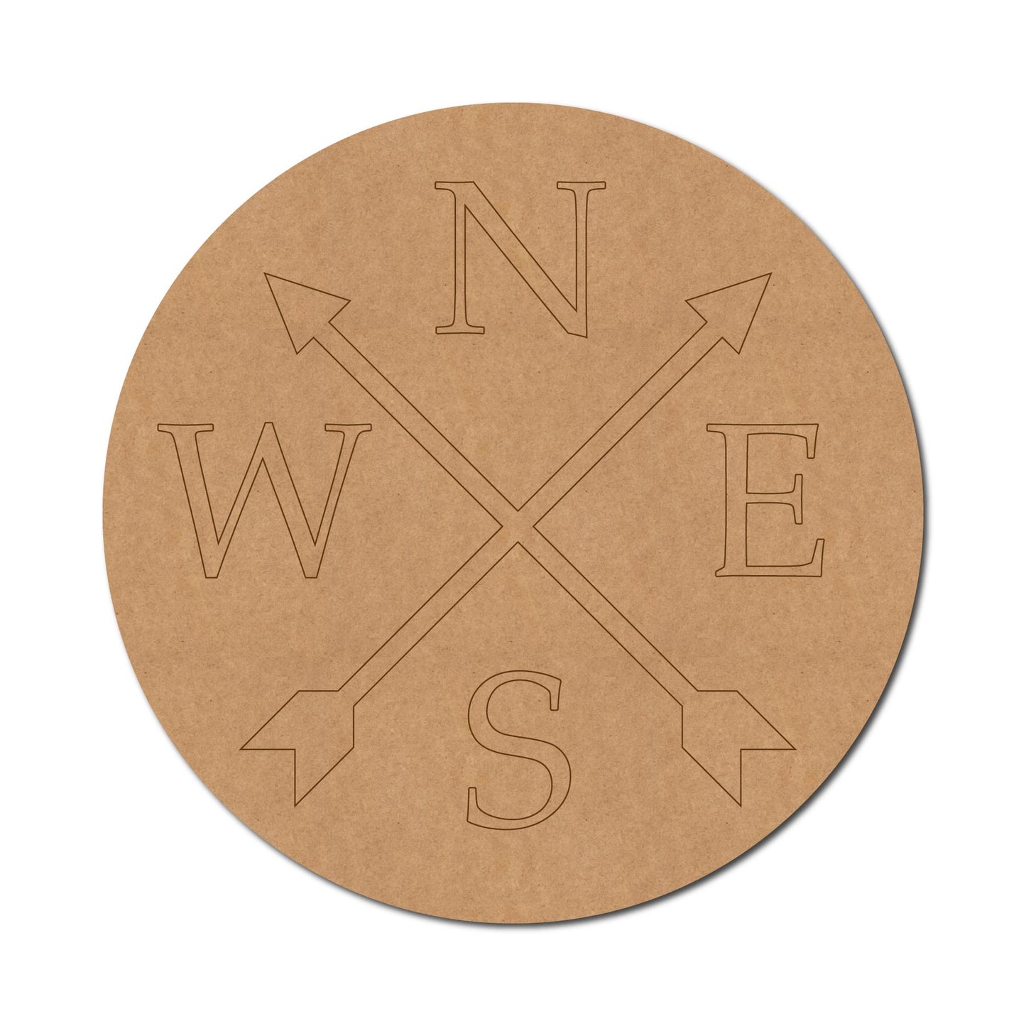 Compass Pre Marked Round MDF Design 1