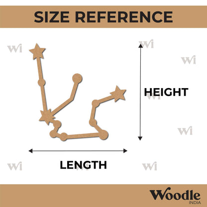 Aquarius Constellation Zodiac Style Cutout MDF Design 1