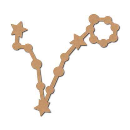 Pisces Constellation Zodiac Style Cutout MDF Design 1