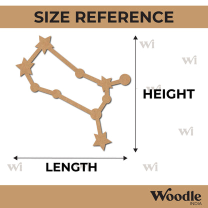 Gemini Constellation Zodiac Style Cutout MDF Design 1