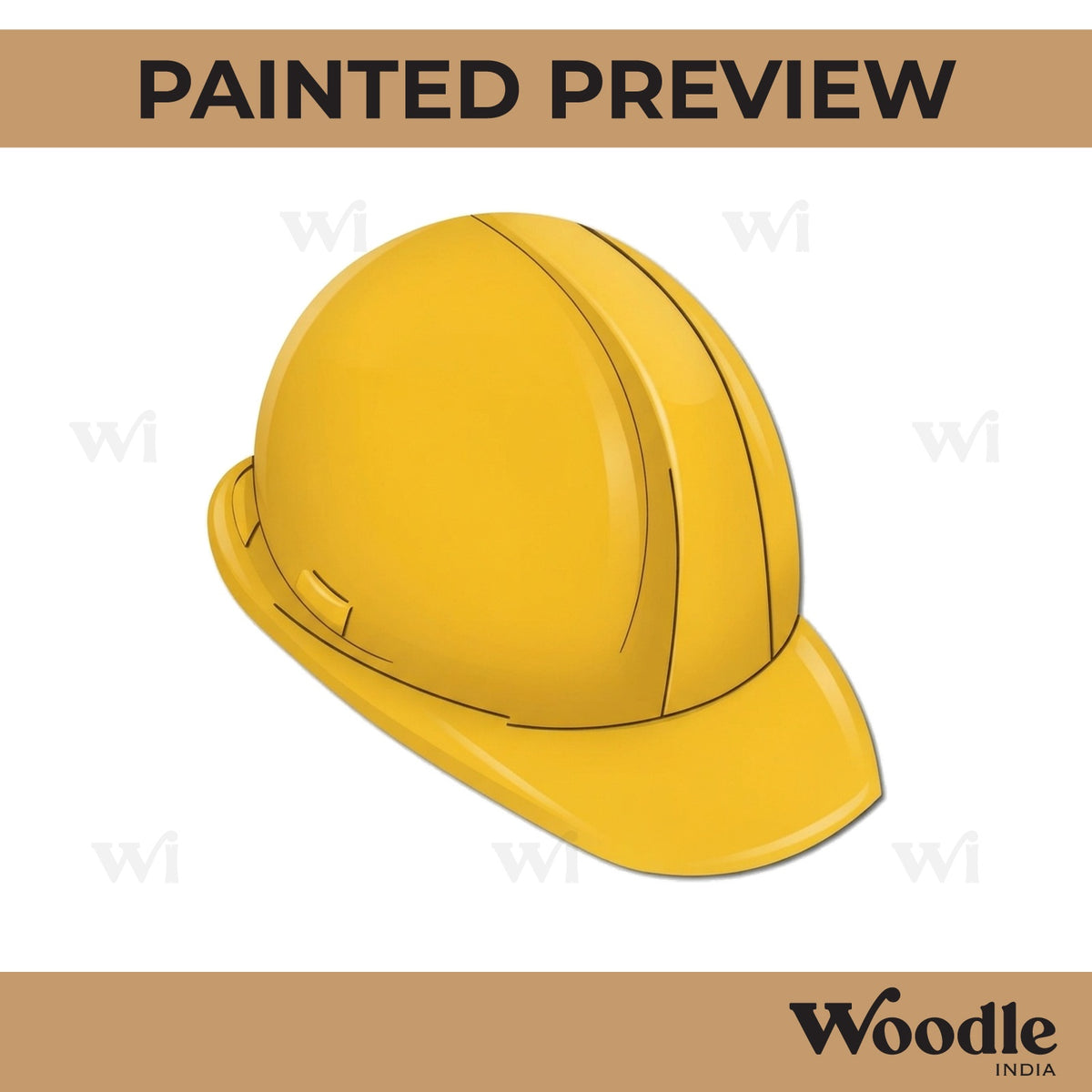 Construction Helmet Pre Marked MDF Design 1