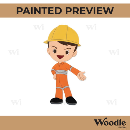 Construction Man Pre Marked MDF Design 1