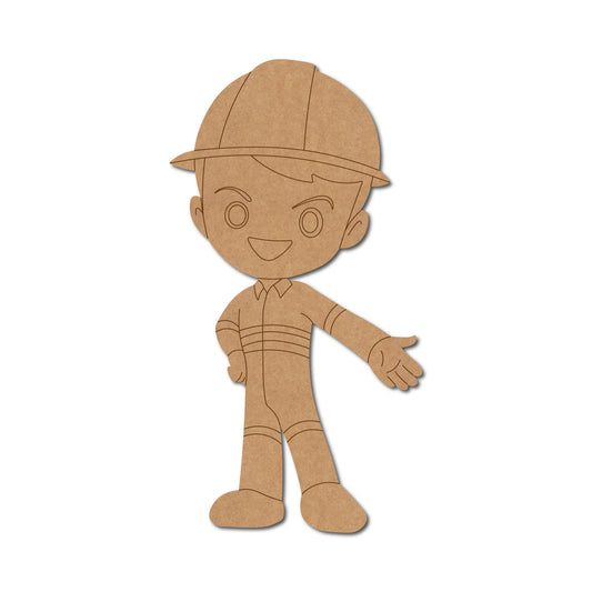 Construction Man Pre Marked MDF Design 1