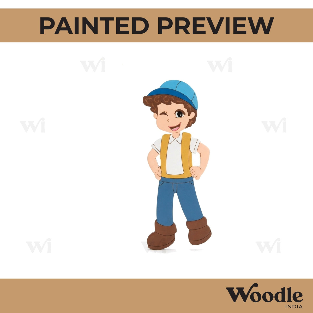 Construction Man Pre Marked MDF Design 2