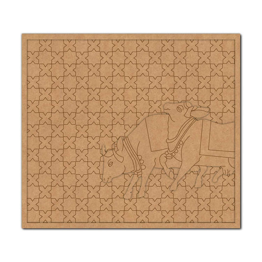 Contemporary Pichwai Cow Pre Marked Base MDF Design 1