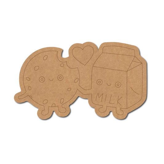 Cookie And Milk Kawaii Pre Marked MDF Design 1