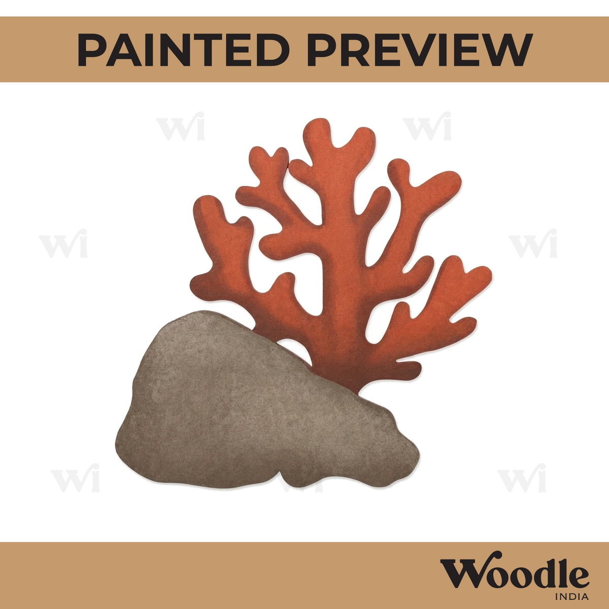 Coral Plant Cutout MDF Design 1