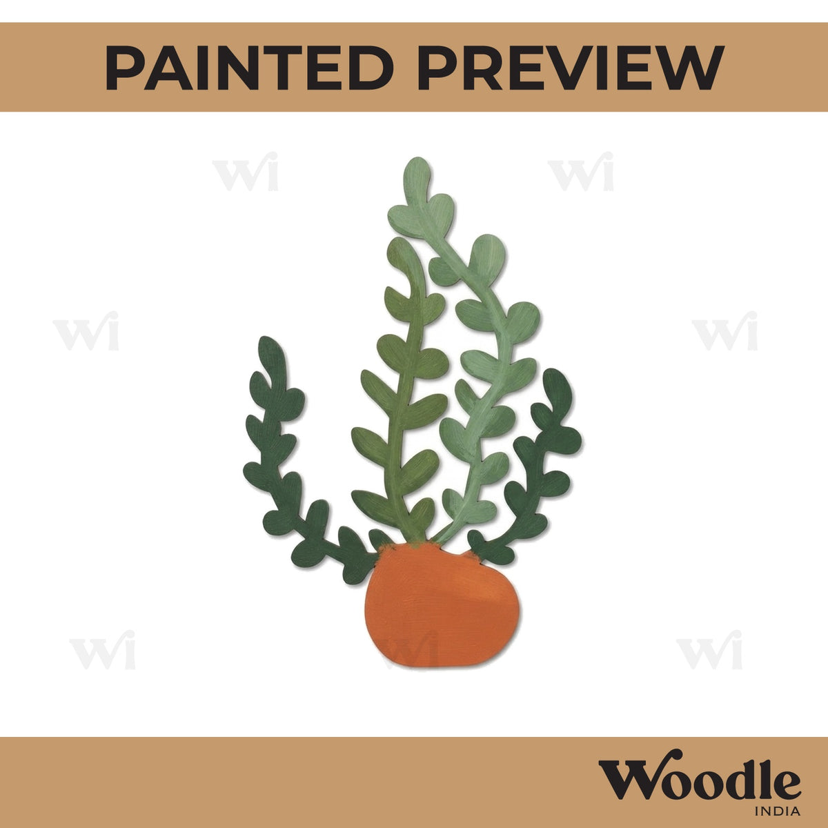 Coral Plant Cutout MDF Design 2