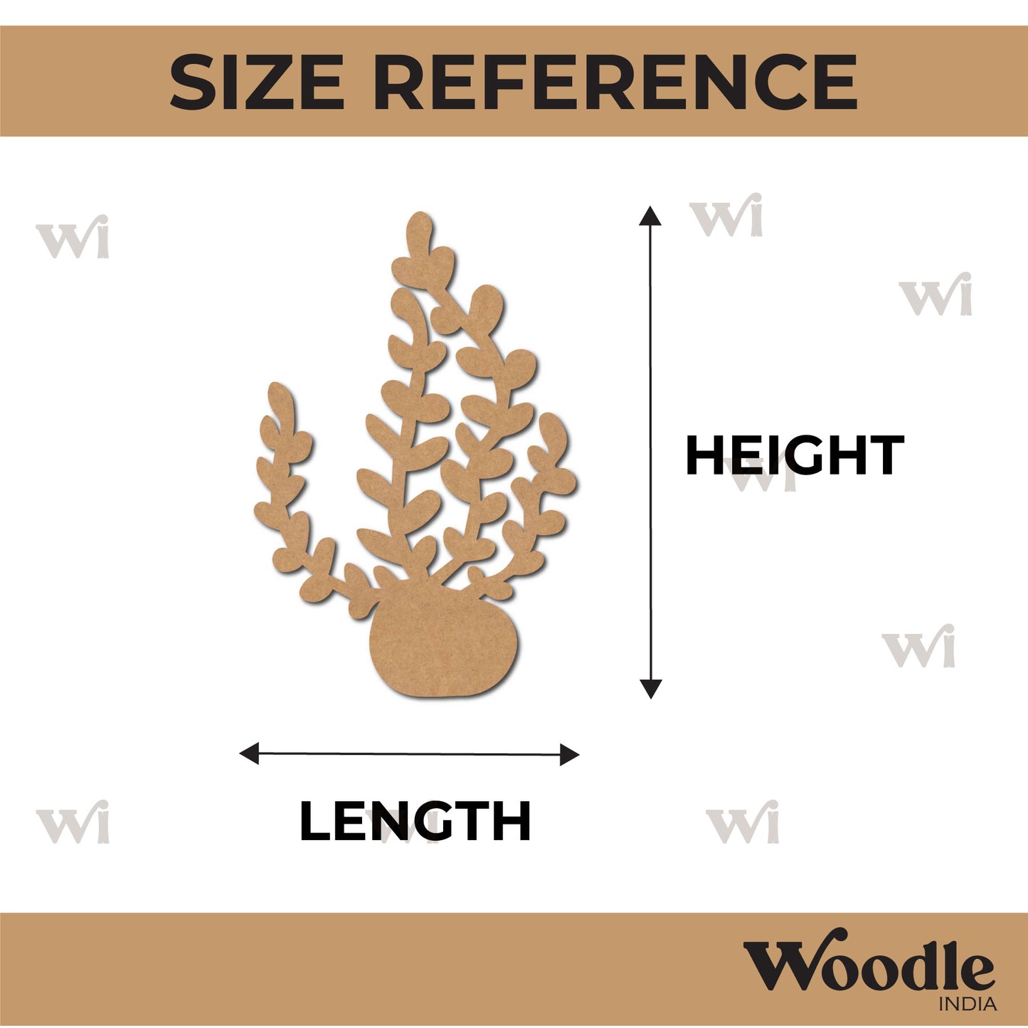 Coral Plant Cutout MDF Design 2
