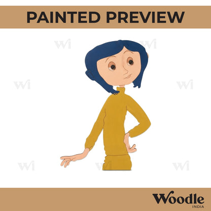 Coraline Cartoon Girl Pre Marked MDF Design 1