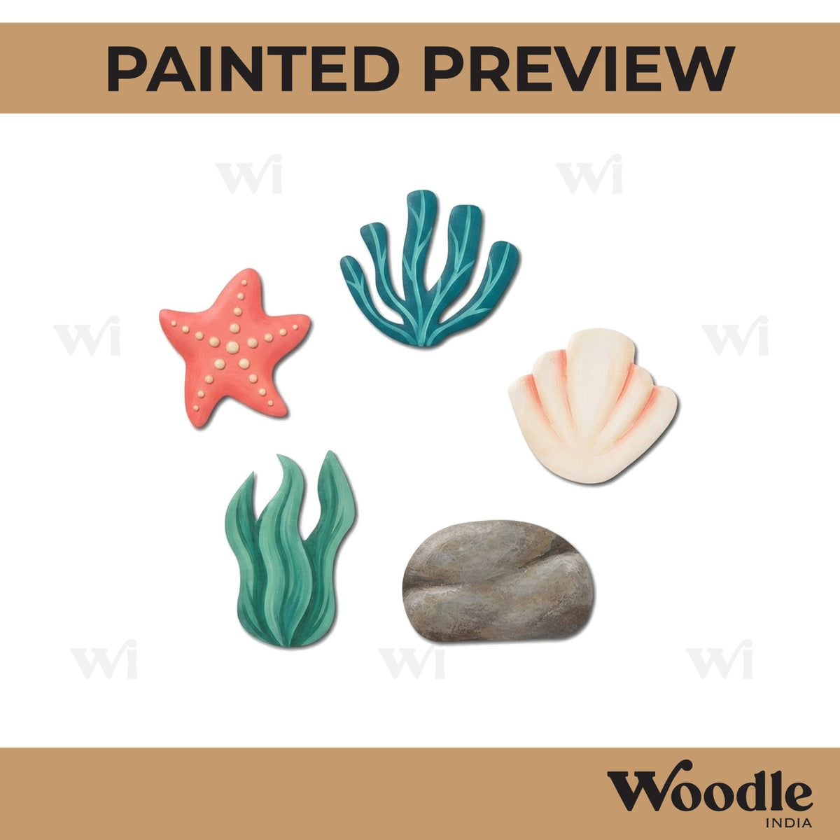 Corals Set Cutout MDF Design 1