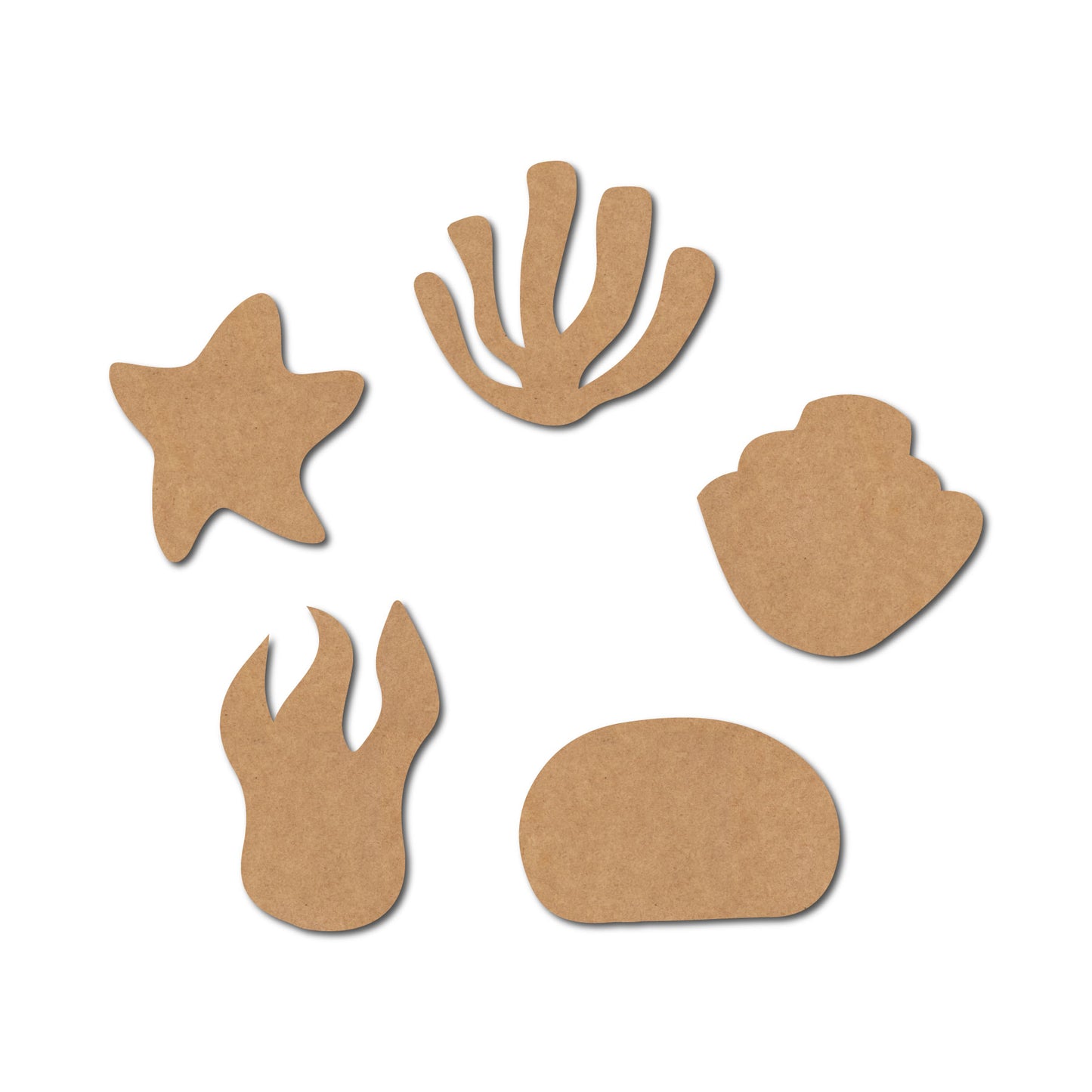 Corals Set Cutout MDF Design 1