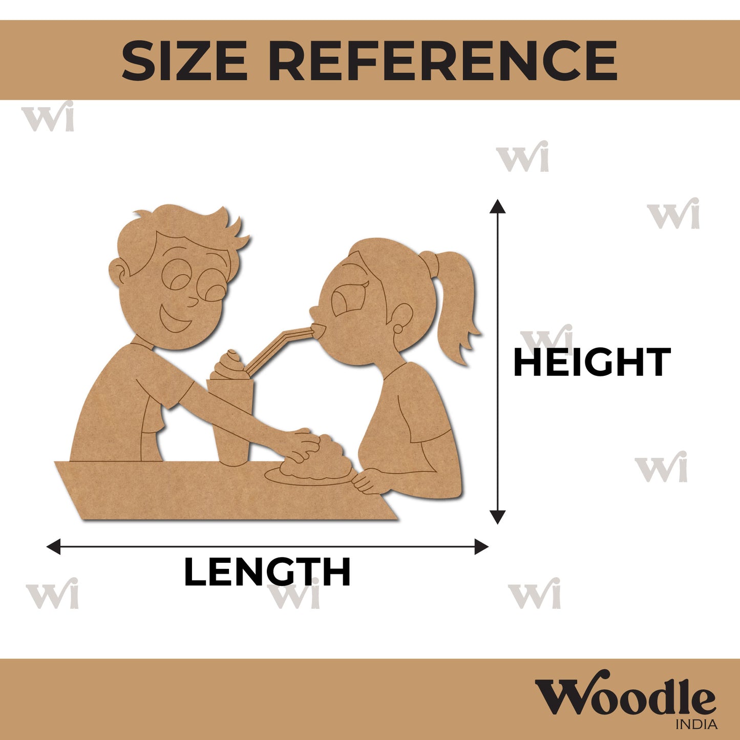 Couple Eating Pre Marked MDF Design 1