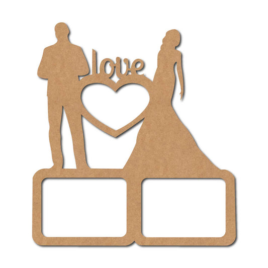 Couple Frame Cutout MDF Design 1