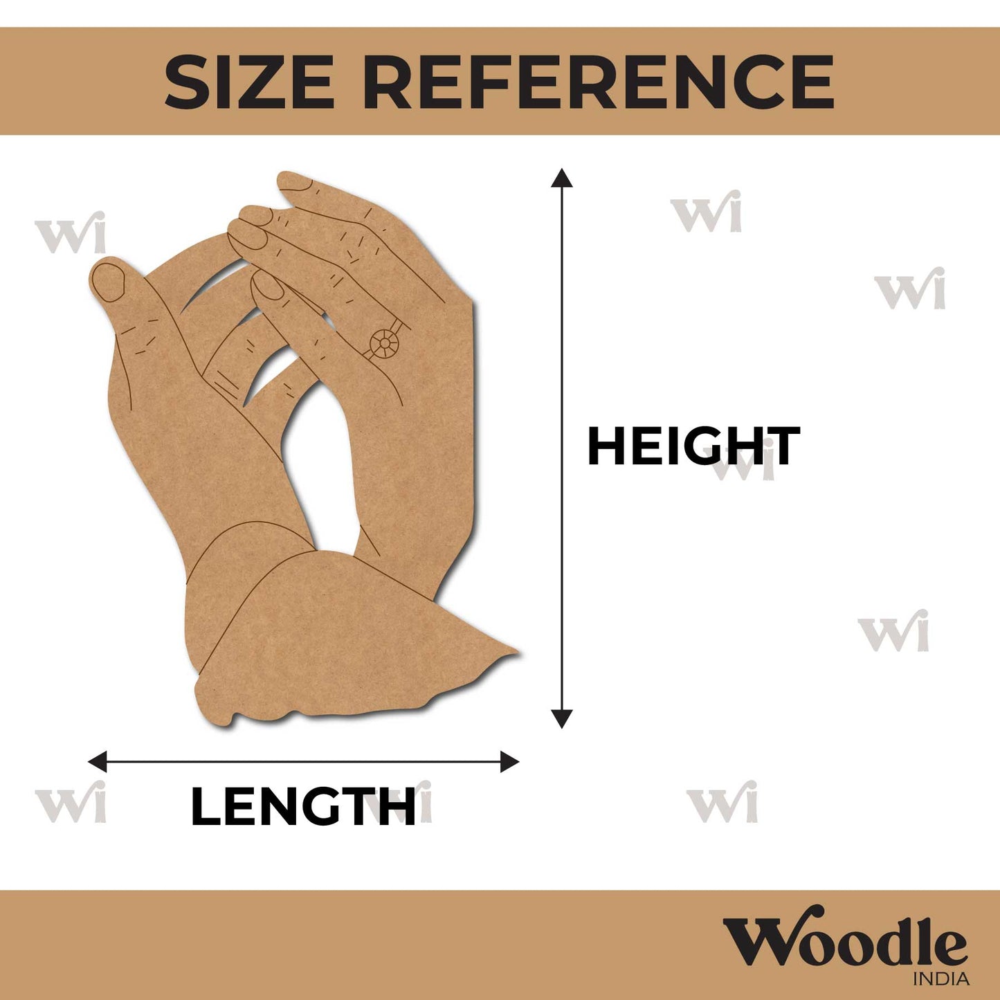 Couple Hands Pre Marked MDF Design 1