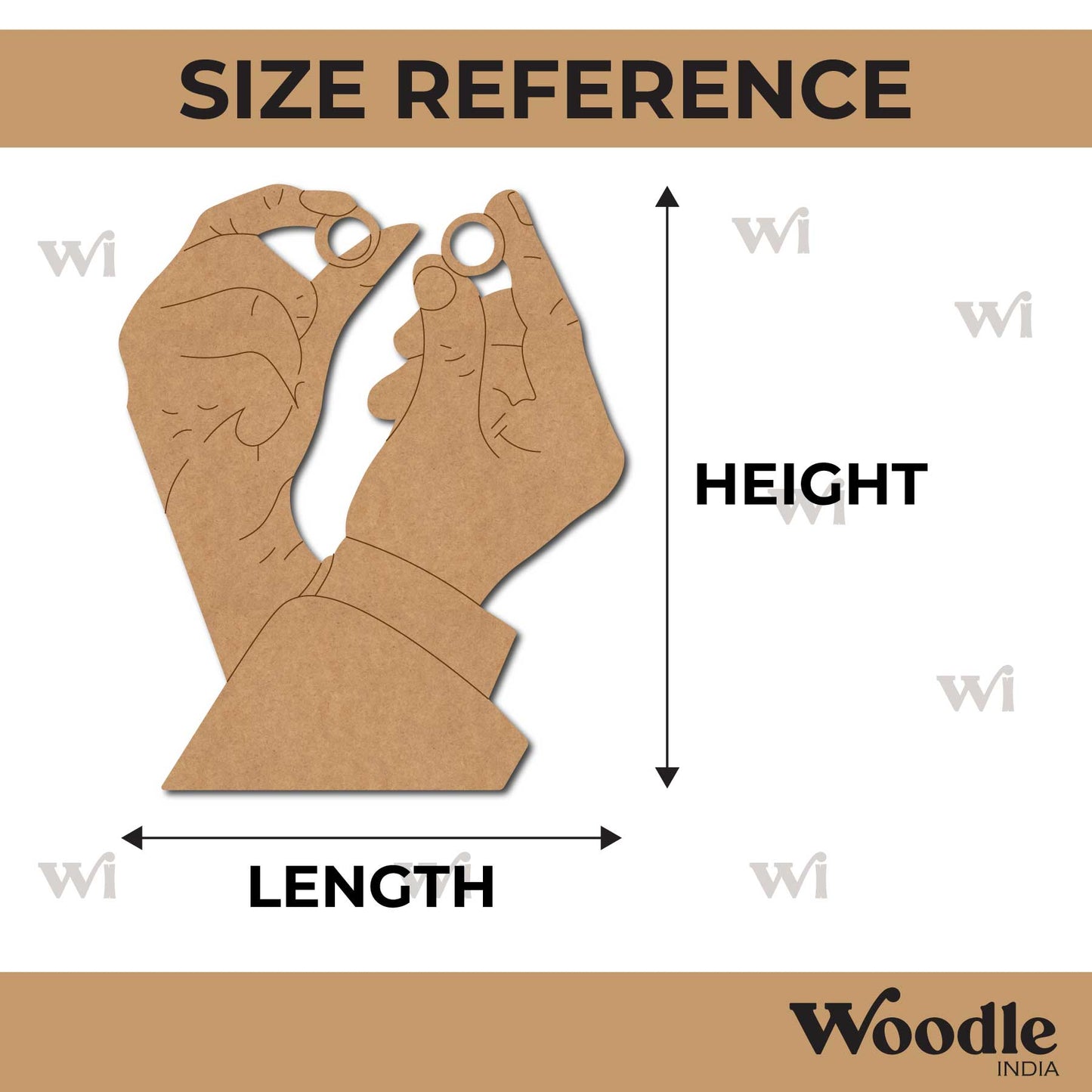 Couple Hands Pre Marked MDF Design 4