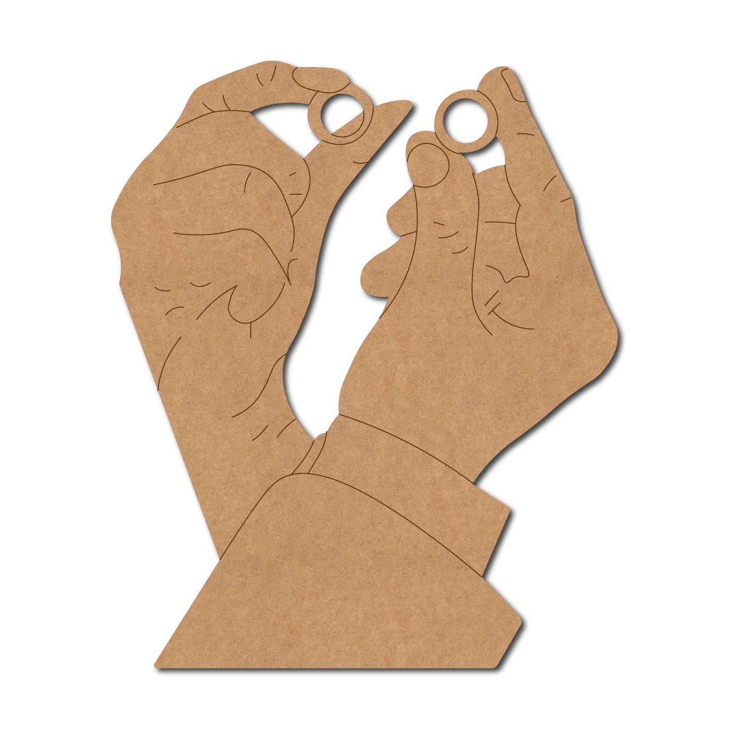Couple Hands Pre Marked MDF Design 4