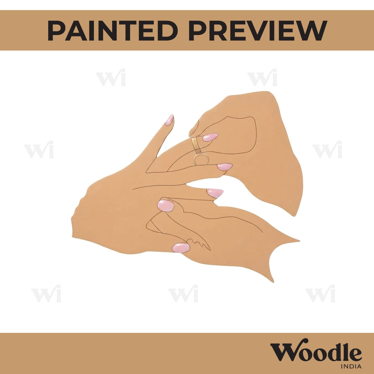 Couple Hands Pre Marked MDF Design 5