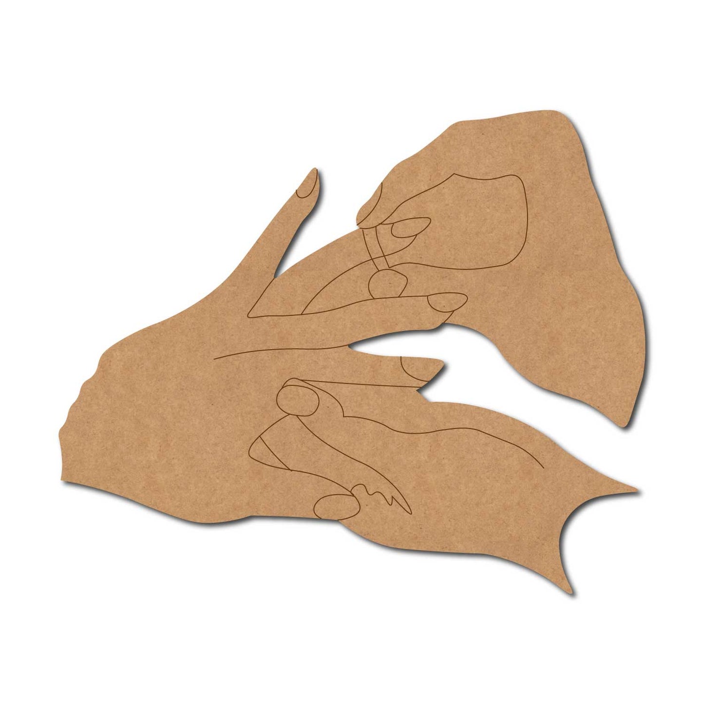 Couple Hands Pre Marked MDF Design 5
