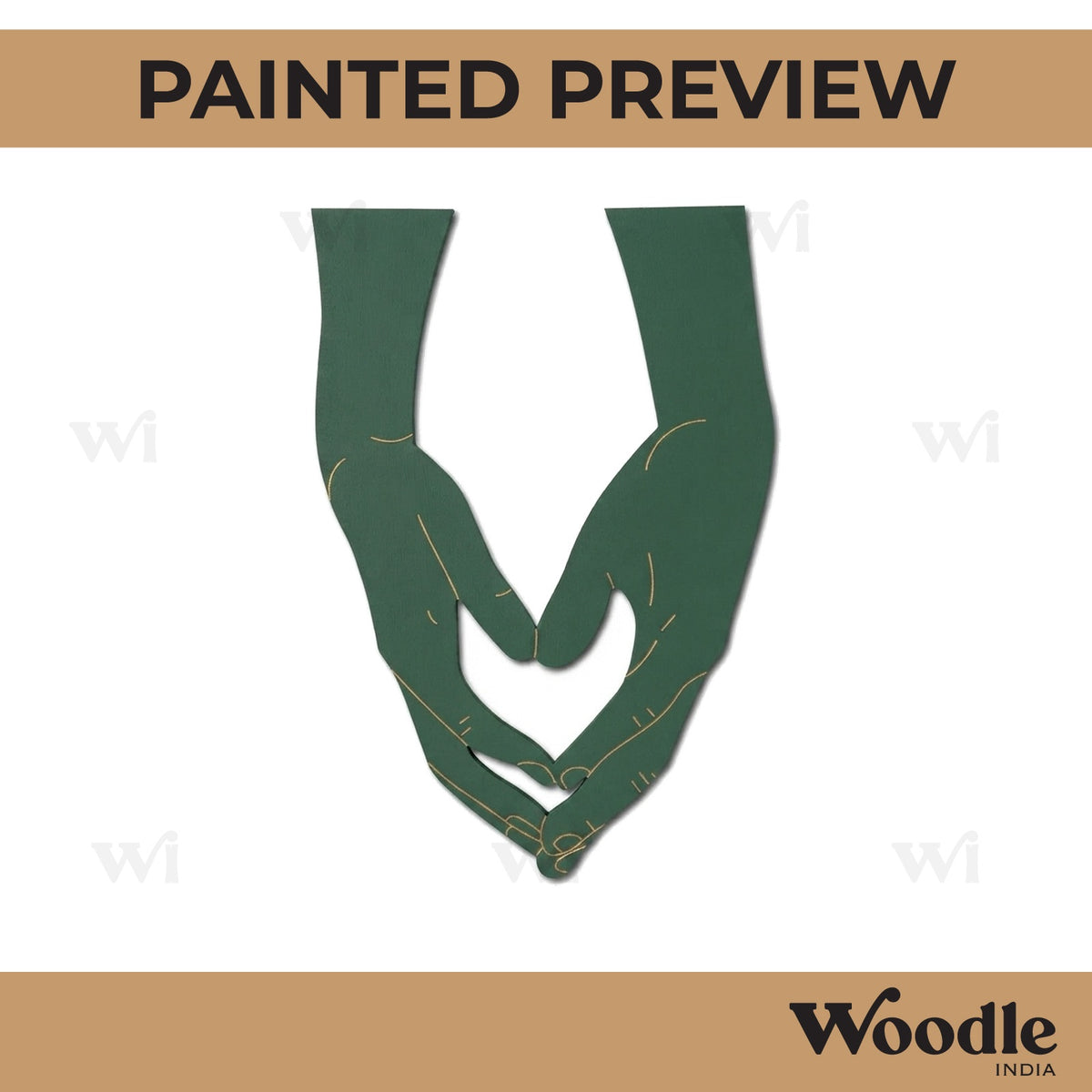 Couple Hands Pre Marked MDF Design 6