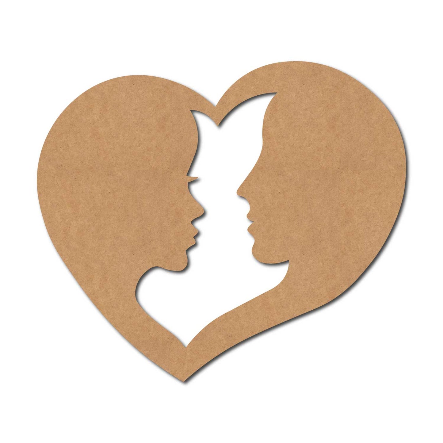 Couple Heart Cutout MDF Design 1