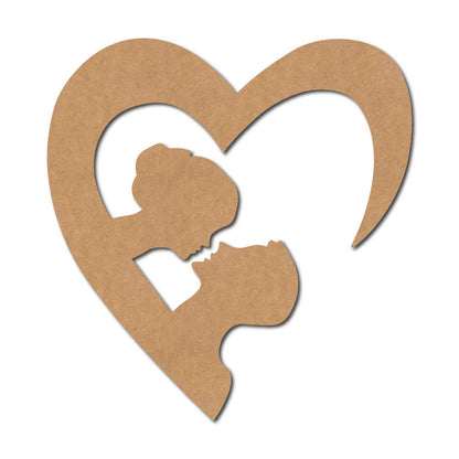 Couple Heart Cutout MDF Design 4
