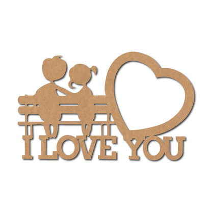 Couple I Love You Cutout MDF Design 1