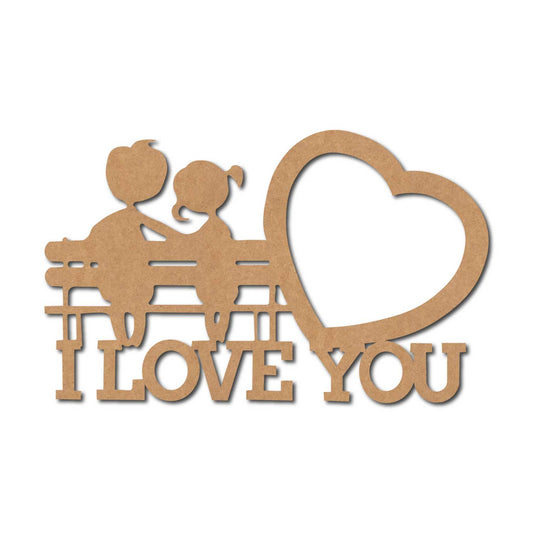 Couple I Love You Cutout MDF Design 1