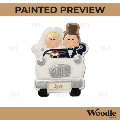 Couple In Car Pre Marked MDF Design 1