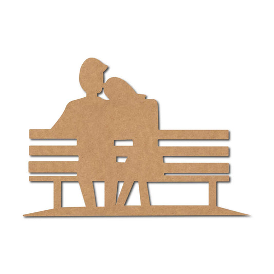 Couple On Bench Cutout MDF Design 1