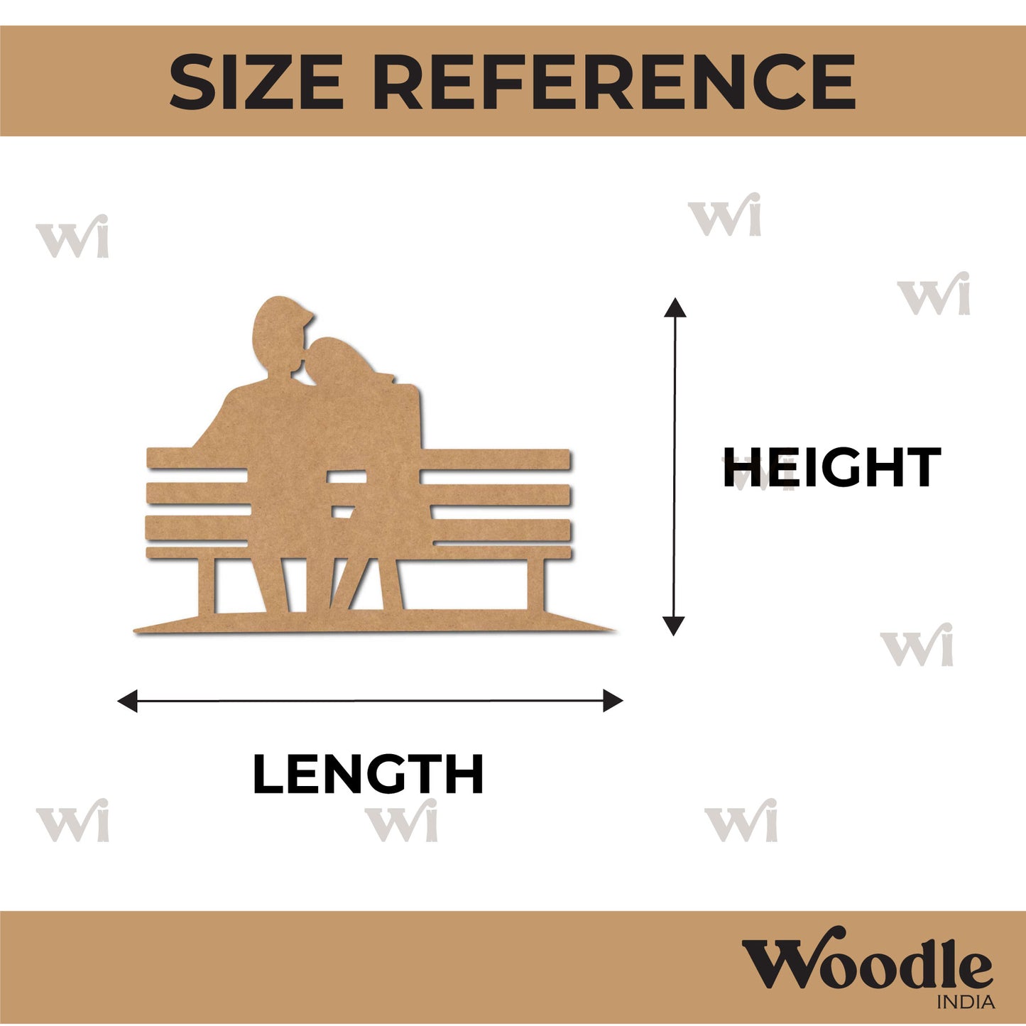 Couple On Bench Cutout MDF Design 1