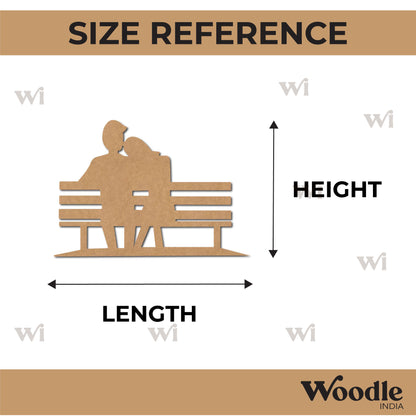 Couple On Bench Cutout MDF Design 1
