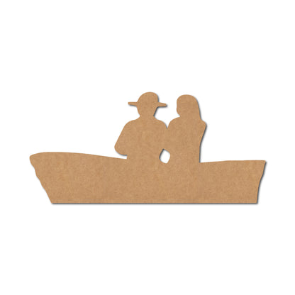 Couple On Boat Cutout MDF Design 1